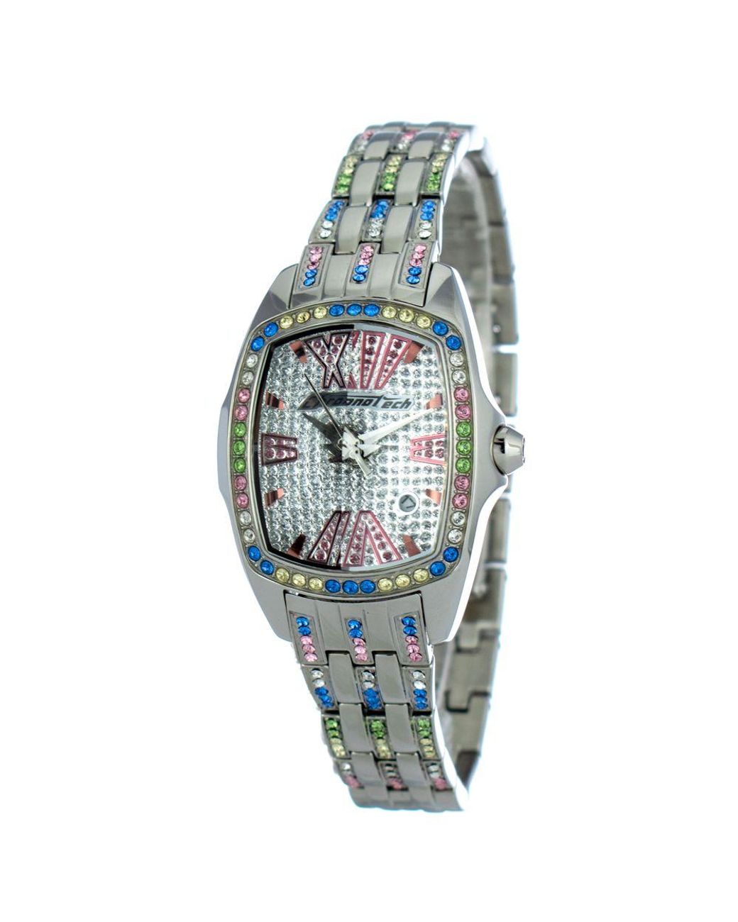 Chronotech Blue Silver Steel Watch