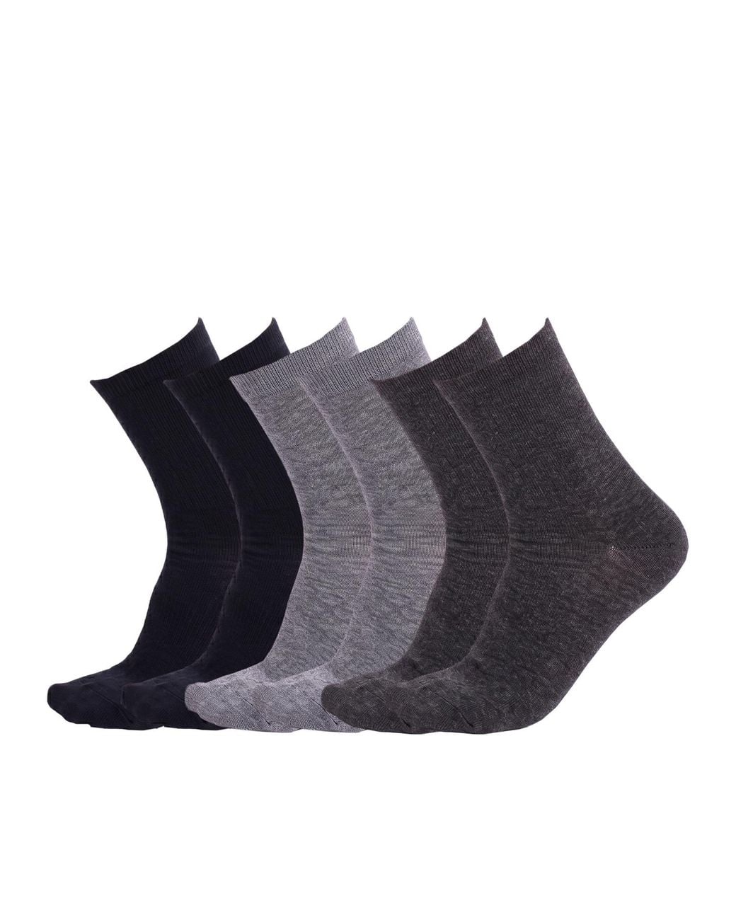 Pro Socks Blue 6 Pairs Cotton Mid-Calf S25609