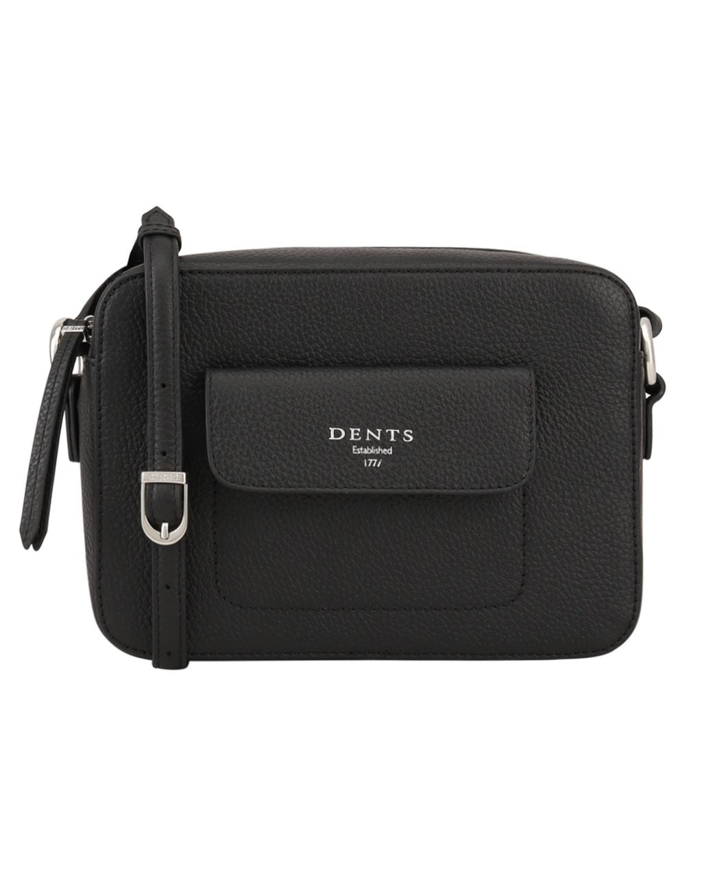 Dents Black Ayfair Leather Cross Body Bag