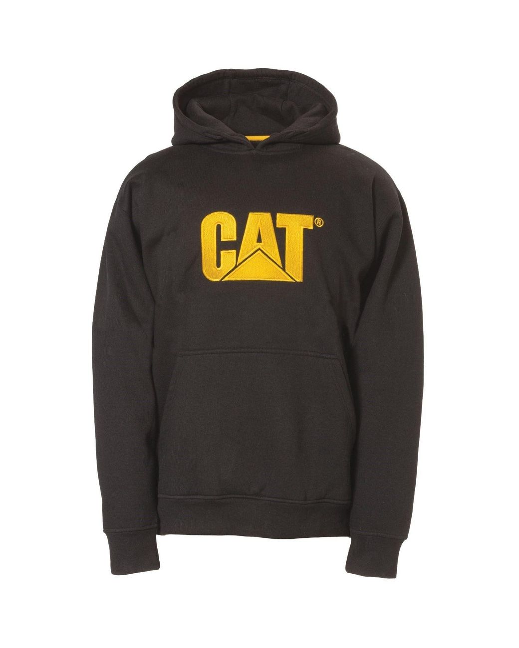 Caterpillar Black Trademark Cotton Hooded Sweatshirt for men