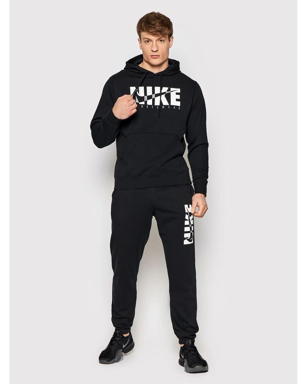 Nike Blue Fleece Hooded Pullover Tracksuit for men