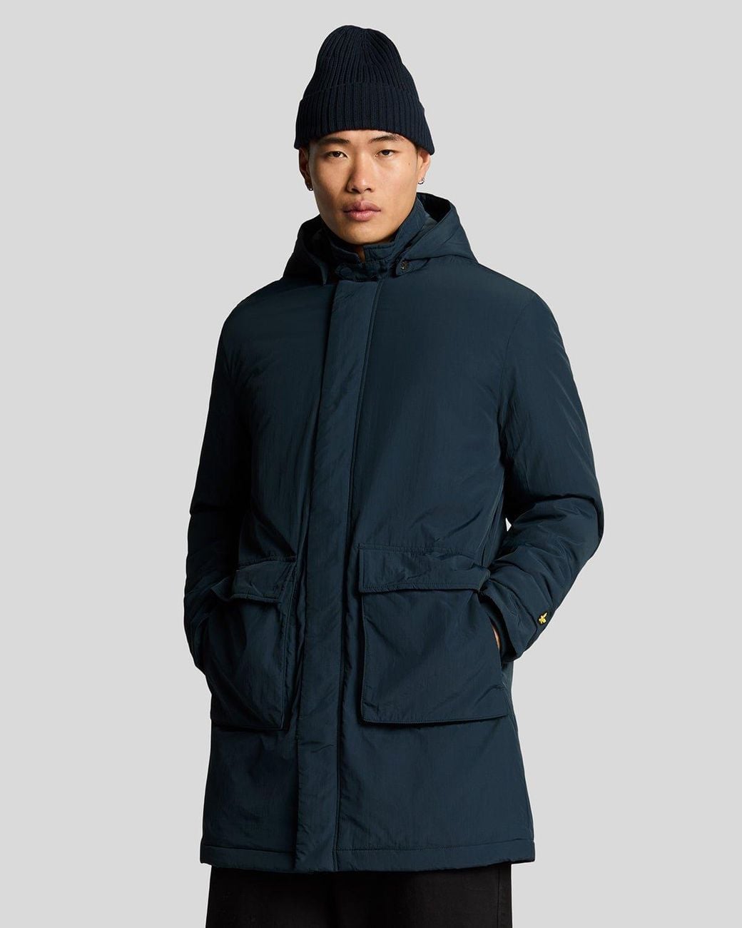 Lyle & Scott Gewatteerde Parka in het Blue voor heren