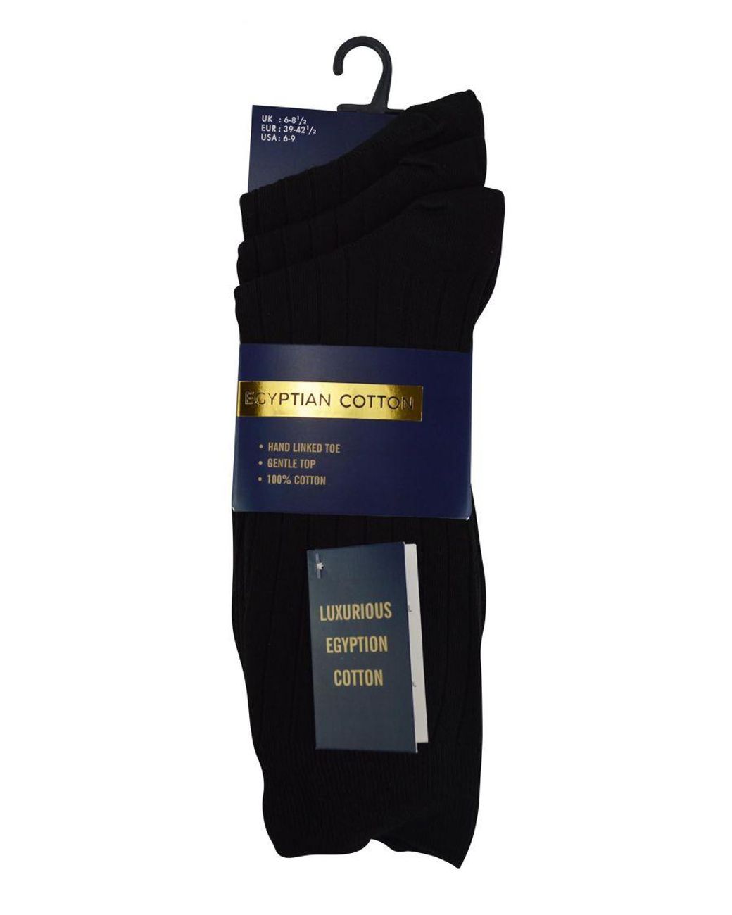 Sock Snob Black 100% Egyptian Cotton Socks For for men