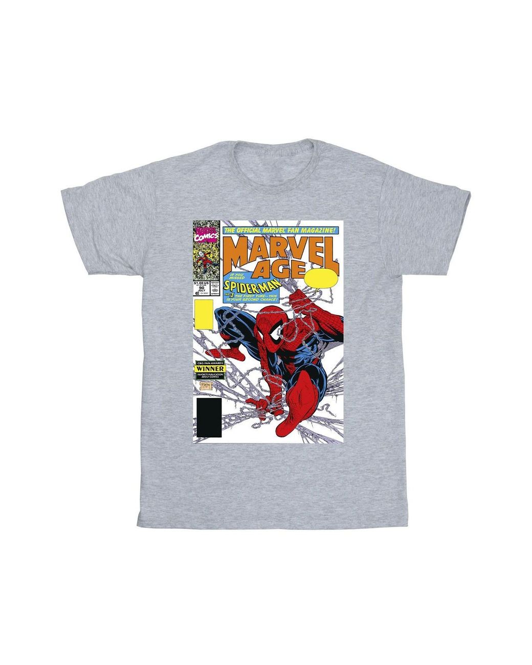 Marvel White Spider- Age Comic Cover T-Shirt (Sports) for men