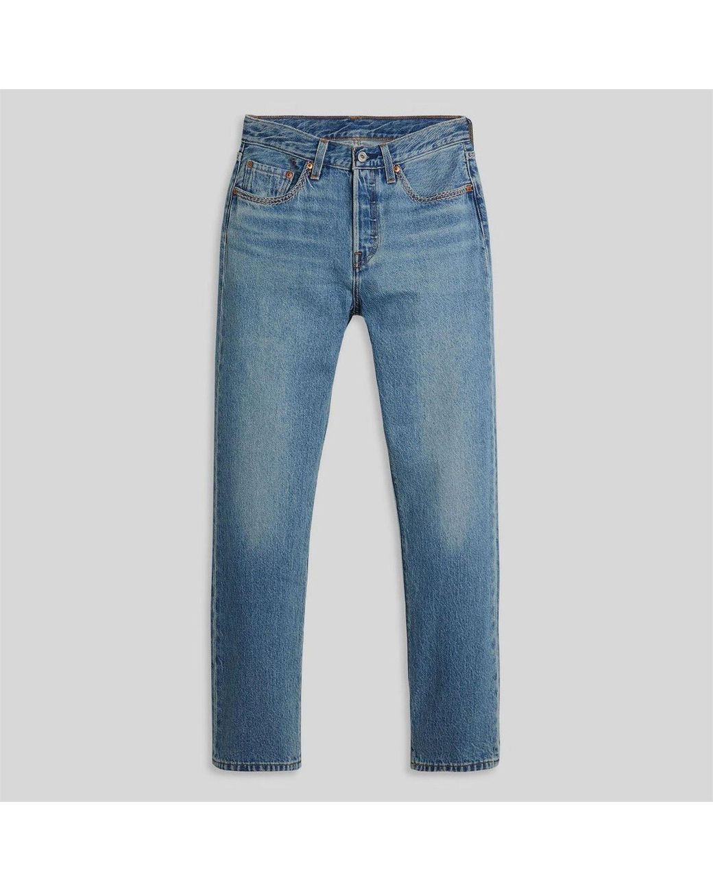Levi's Blue Levi's 501 Straight Leg Five Pocket Jeans
