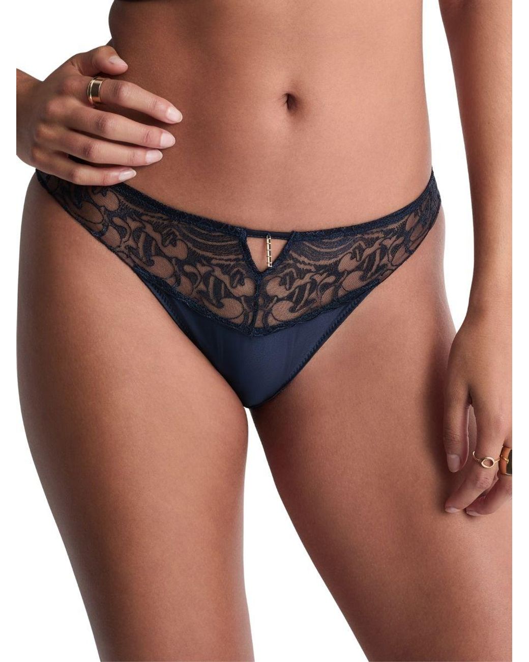 Aubade Blue Satin Memories Italian Brief