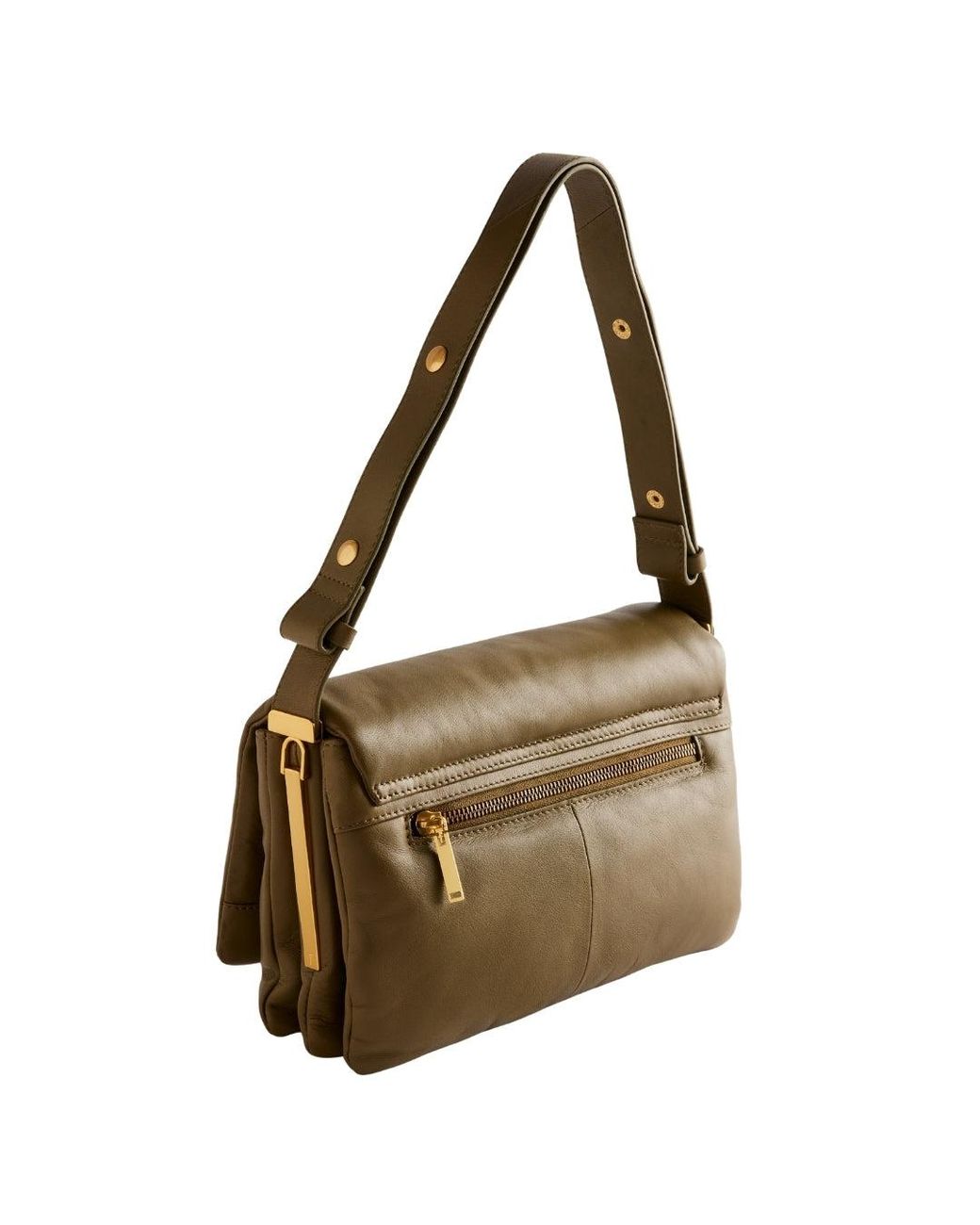 Ted Baker Brown Samilli Lock Detail Soft Quilted Khaki Bag