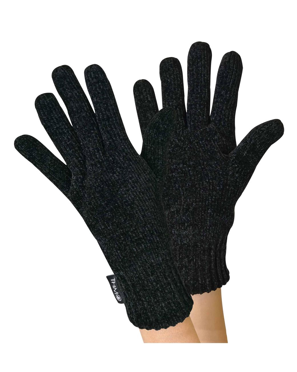 THMO Black Outdoor Thermal Winter Chenille 3M Thinsulate Gloves