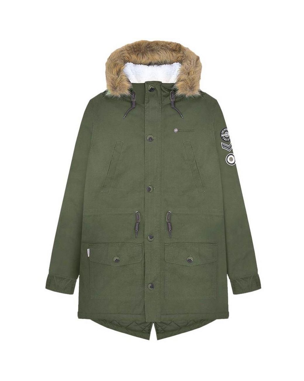 Lambretta Green Sherpa Lined Parka for men