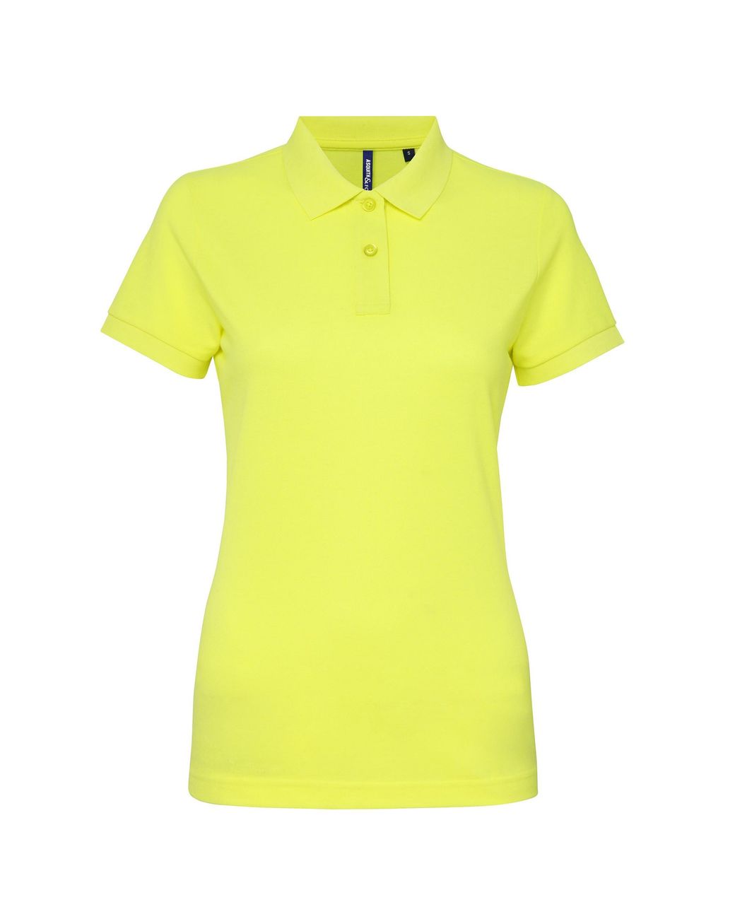 Asquith & Fox Yellow Ladies Short Sleeve Performance Blend Polo Shirt (Neon)