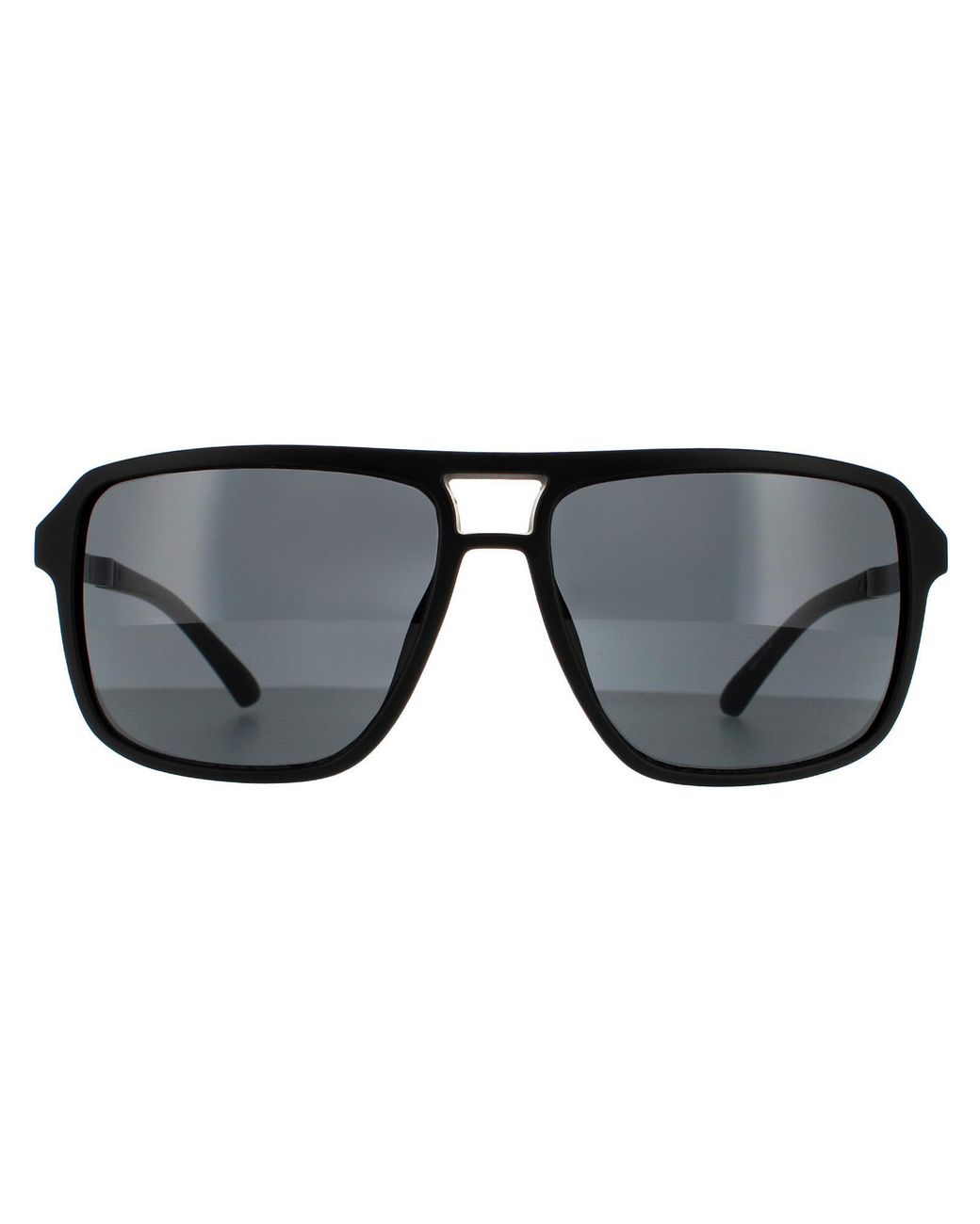 Guess Black Square Matte Smoke Sunglasses