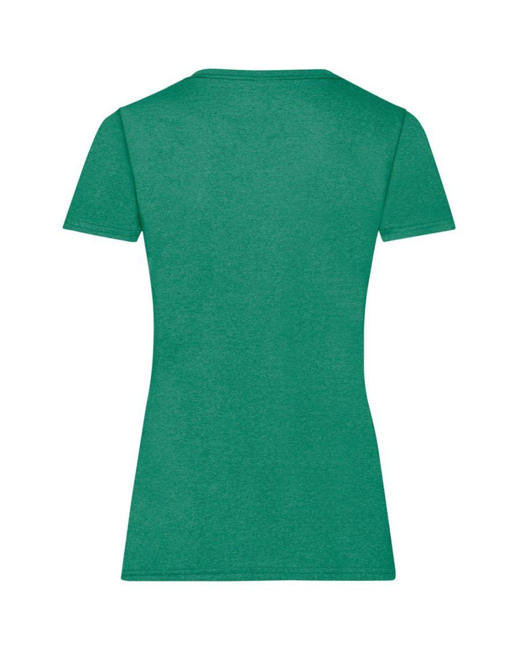 Fruit Of The Loom Green Ladies/ Lady-Fit Valueweight Short Sleeve T-Shirt (Pack Of 5) (Retro Heather)