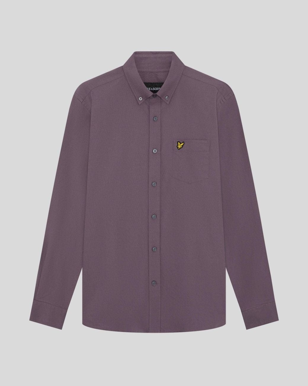 Lyle & Scott Purple Plain Oxford Shirt for men