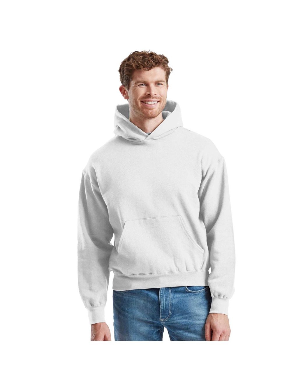 Fruit Of The Loom Gray Supercotton Hoodie (Athletic Heather)