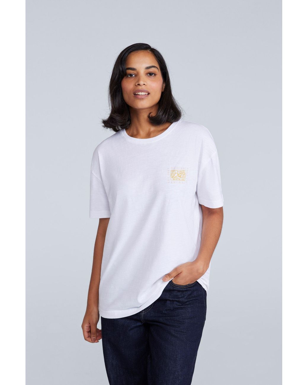 Mountain Warehouse White 'Leena' Boxy T-Shirt Cotton Breathable Summer Tee