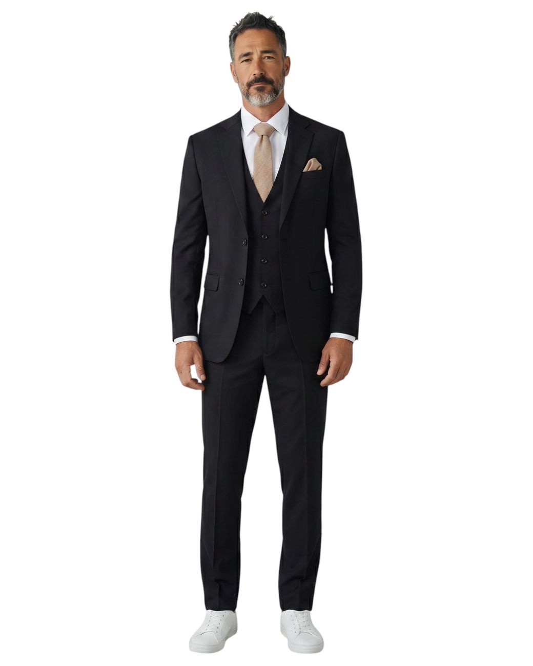 TruClothing Blackmens 3 Piece Formal Classic Business Workwear Suit for men