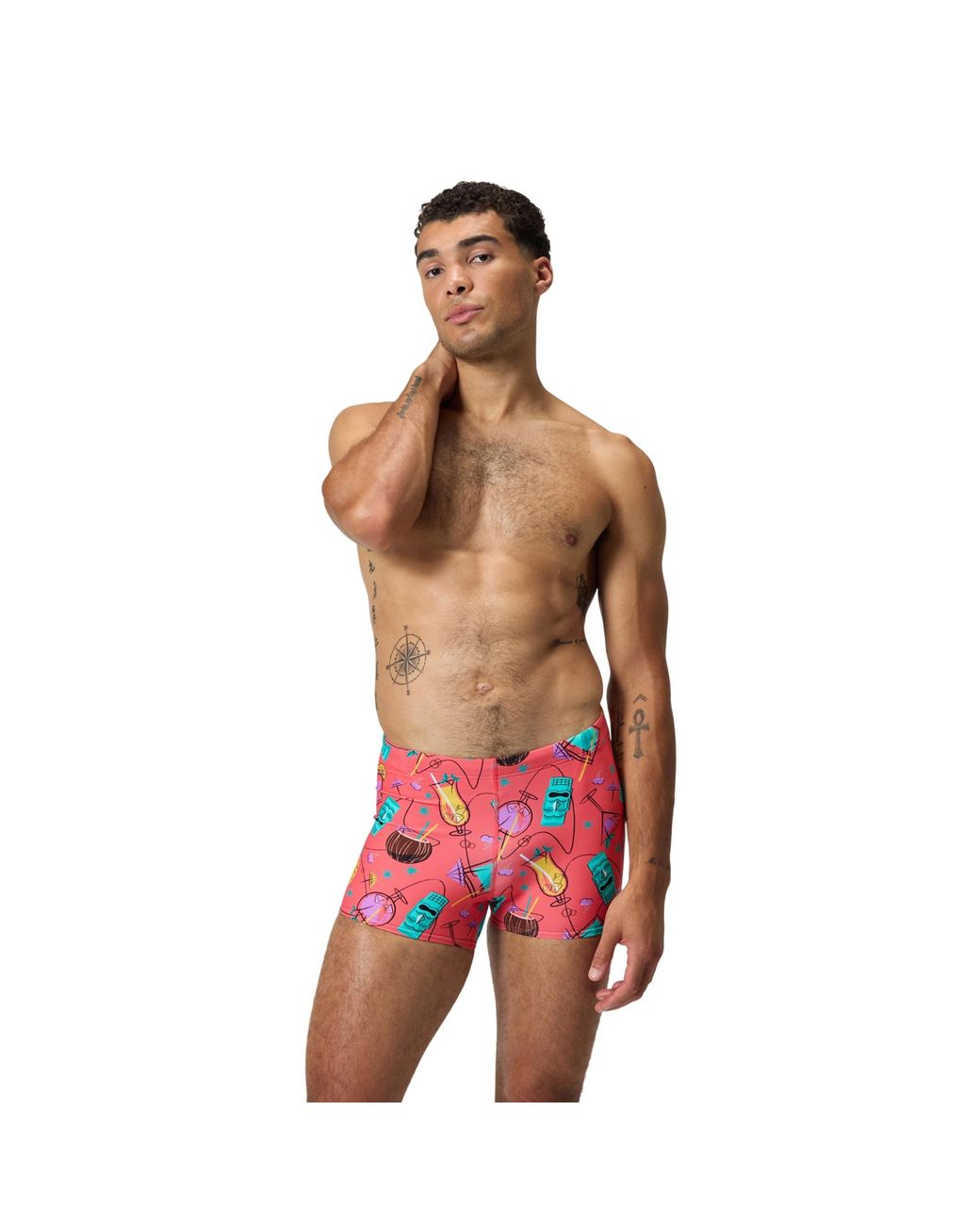 Speedo Beachstar Cocktail Swim Shorts (Coral/Multicoloured) for men