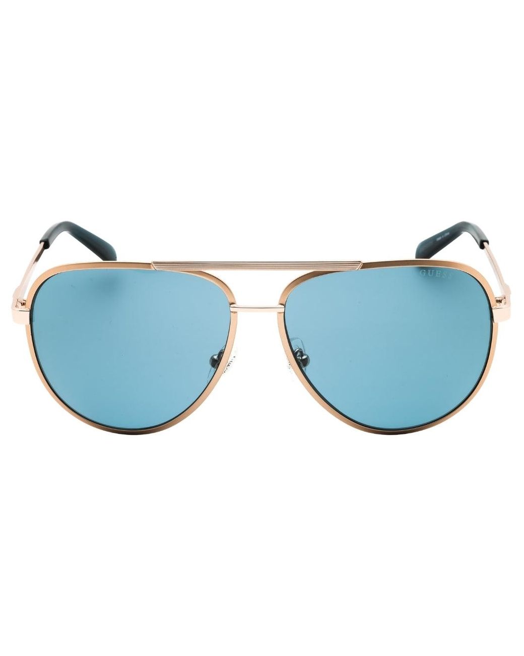 Guess Blue Lens Frame Sunglasses Metal for men