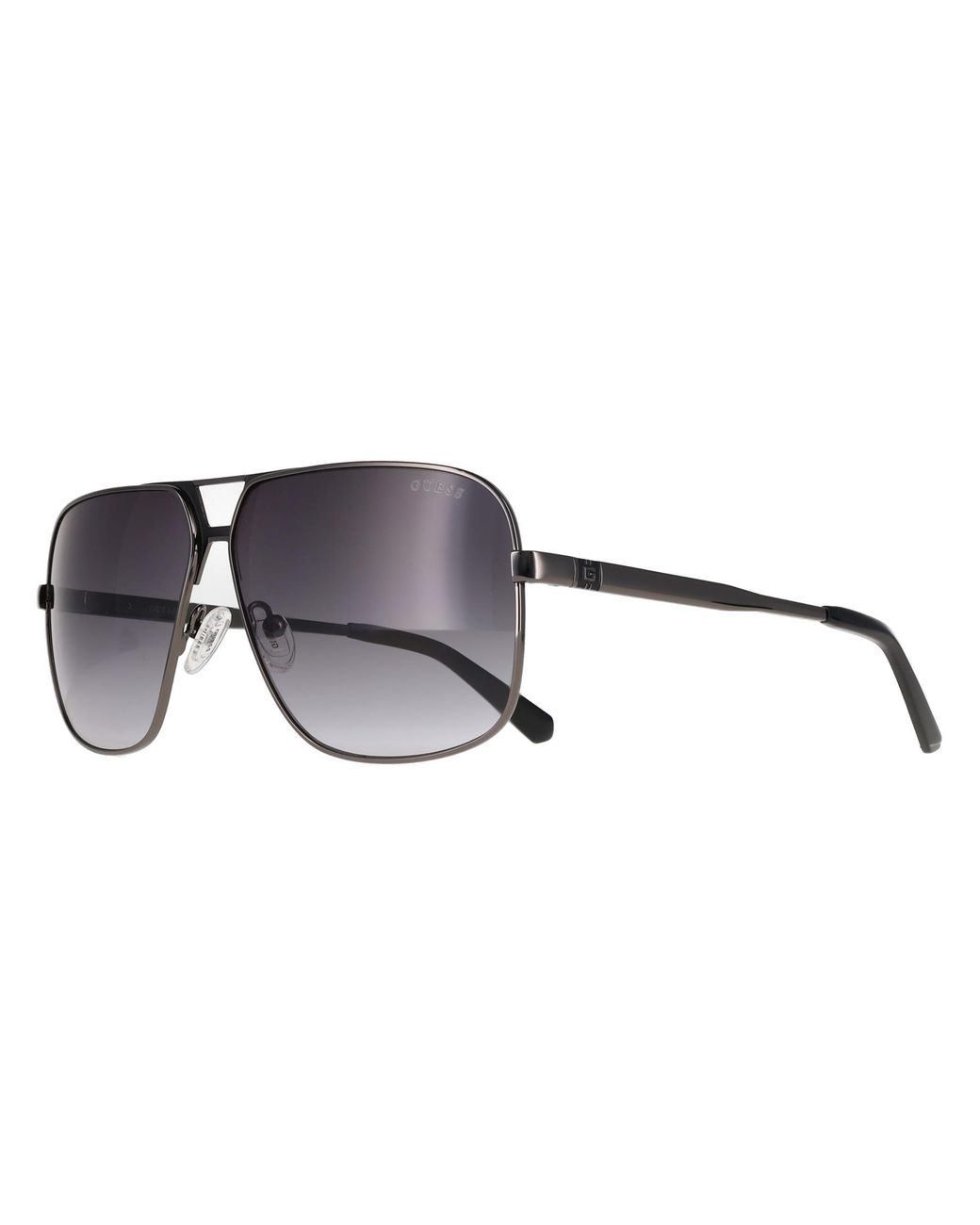 Guess Gray Aviator Shiny Gunmetal Smoke Gradient Gu00070 for men