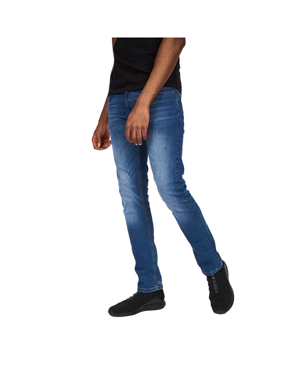 Crosshatch Blue Svelte Stretch Jeans (Stone Wash) for men