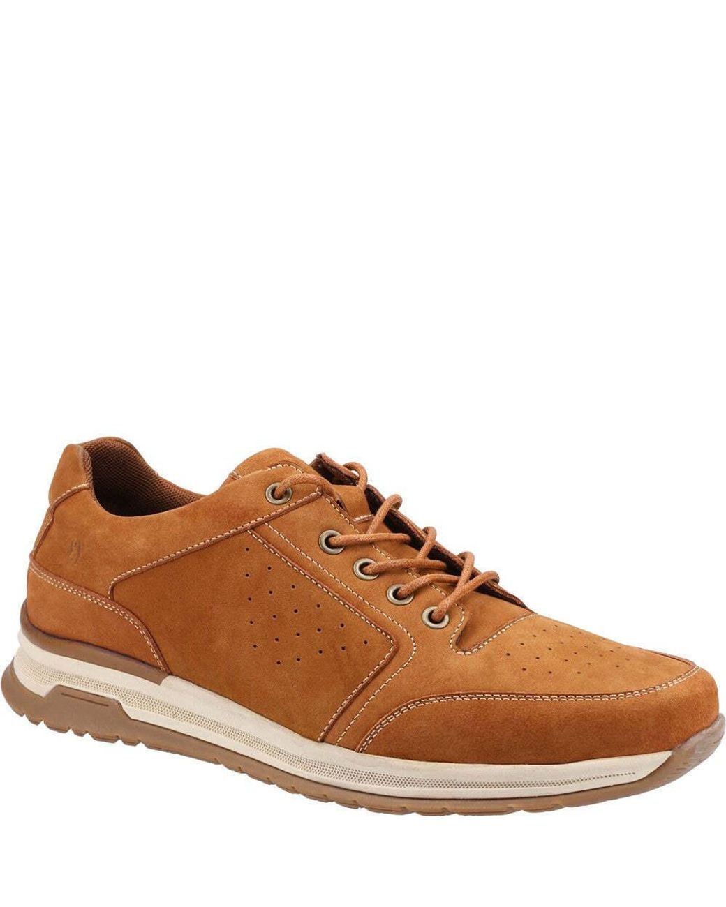 Hush Puppies Brown Joseph Nubuck Trainers for men