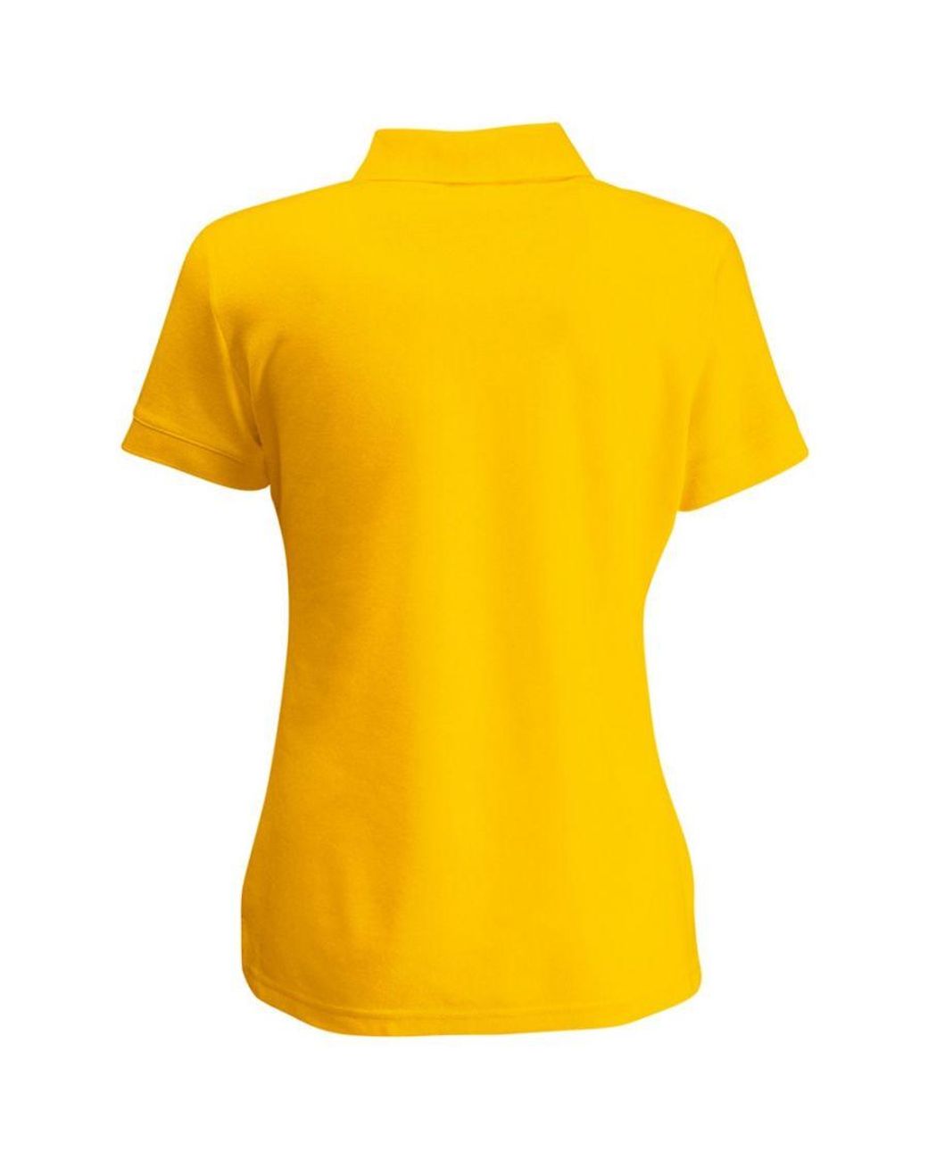 Fruit Of The Loom Yellow Lady-Fit 65/35 Short Sleeve Polo Shirt (Sunflower)