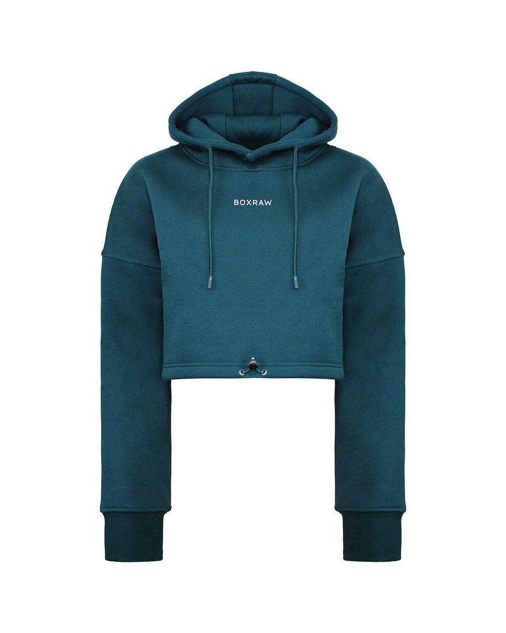 BOXRAW Green Johnson Cropped Hoodie