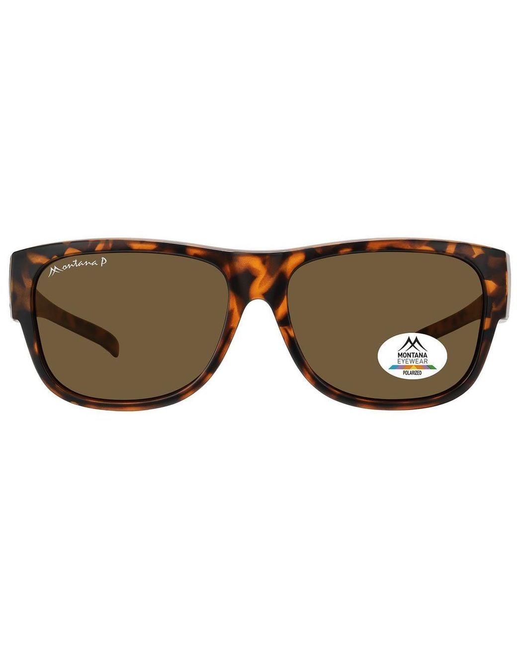 Montana Brown Square Fit Over Matte Tortoise Polarized Fo10