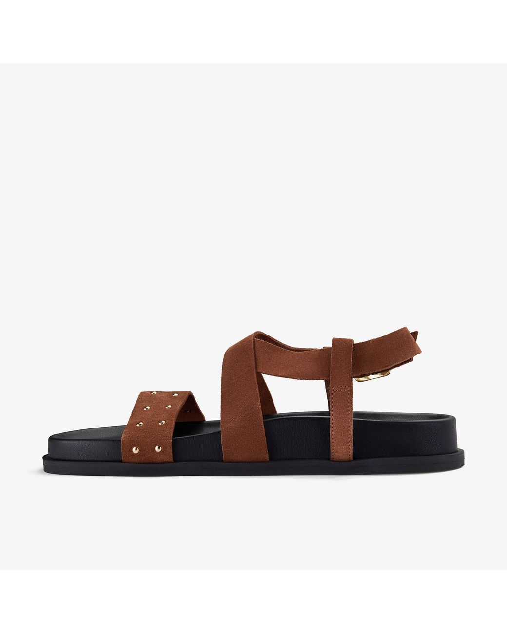 Clarks Brown Zarlea Strap Tan Sandals