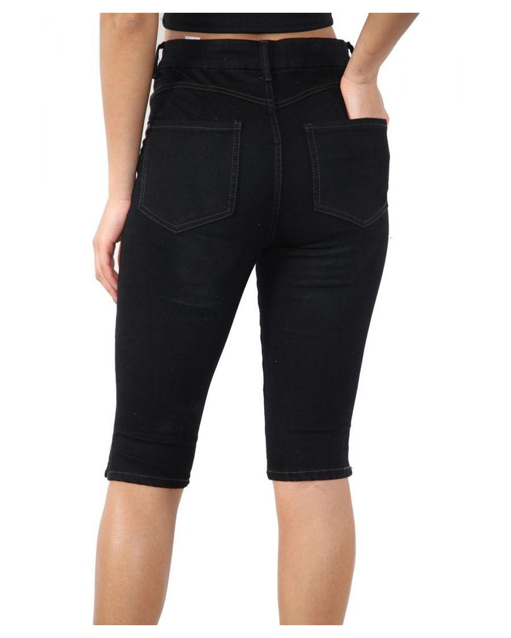 MYT Black Magic Shaping High Waisted Denim Shorts