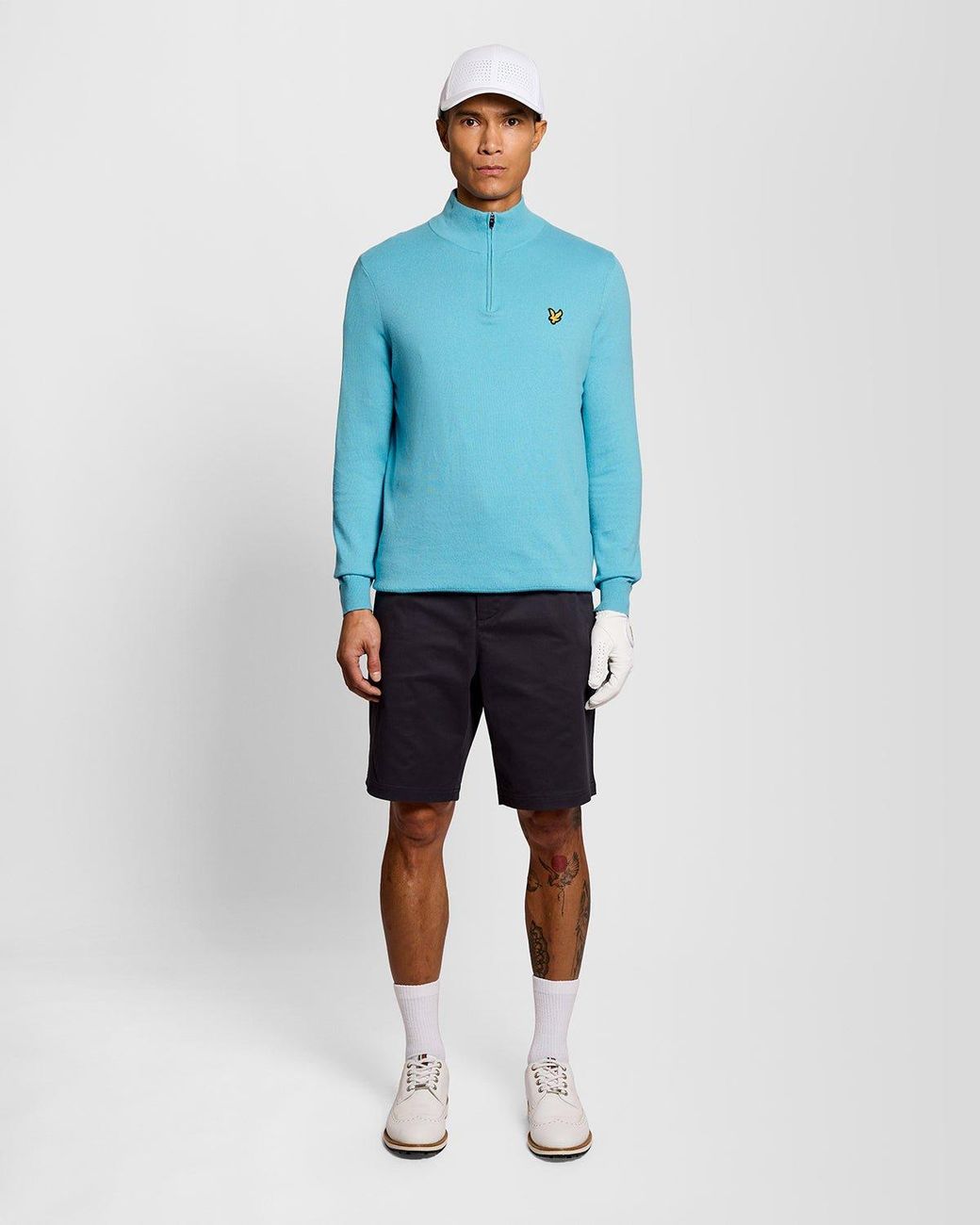 Lyle & Scott Blue Performance 1/4 Zip Jumper for men