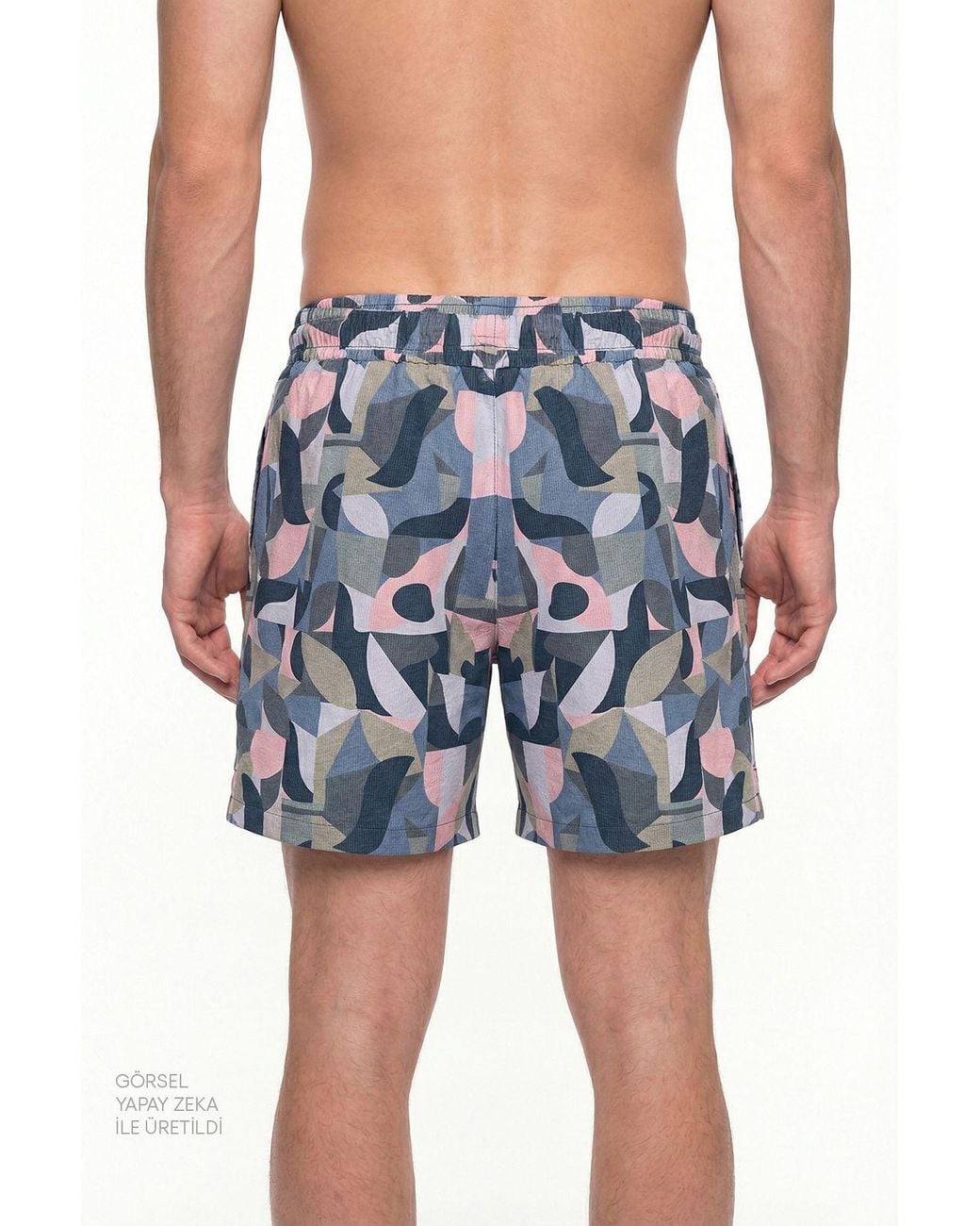 Penti Blue Mindfulness Pattern Swim Shorts for men