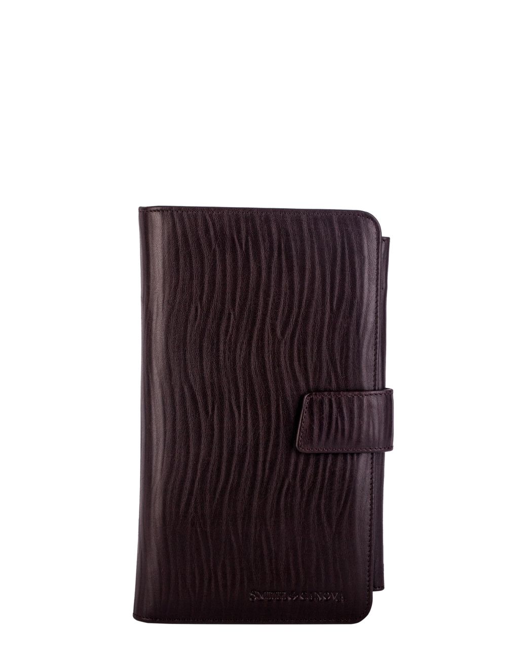 Smith & Canova Purple Embossed Leather Card & Document Case