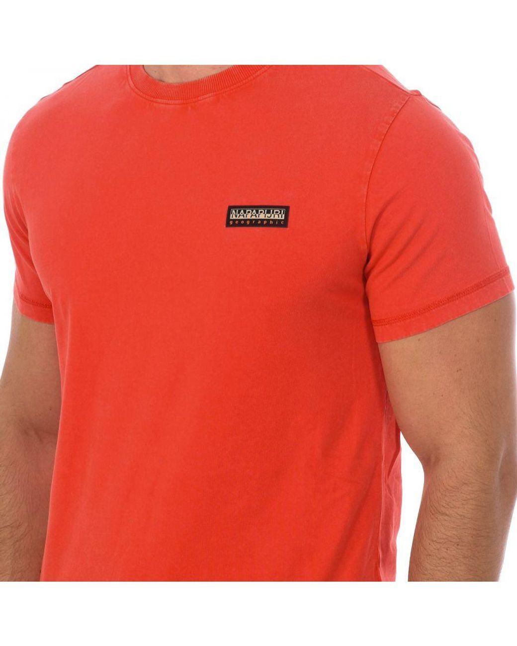 Napapijri Red Short Sleeve Round Neck T-Shirt Np0A4Gpe for men