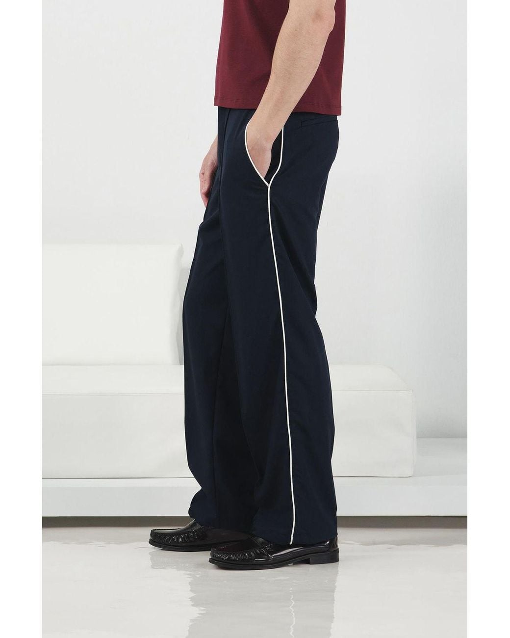 Giesto Blue Suit Pants for men