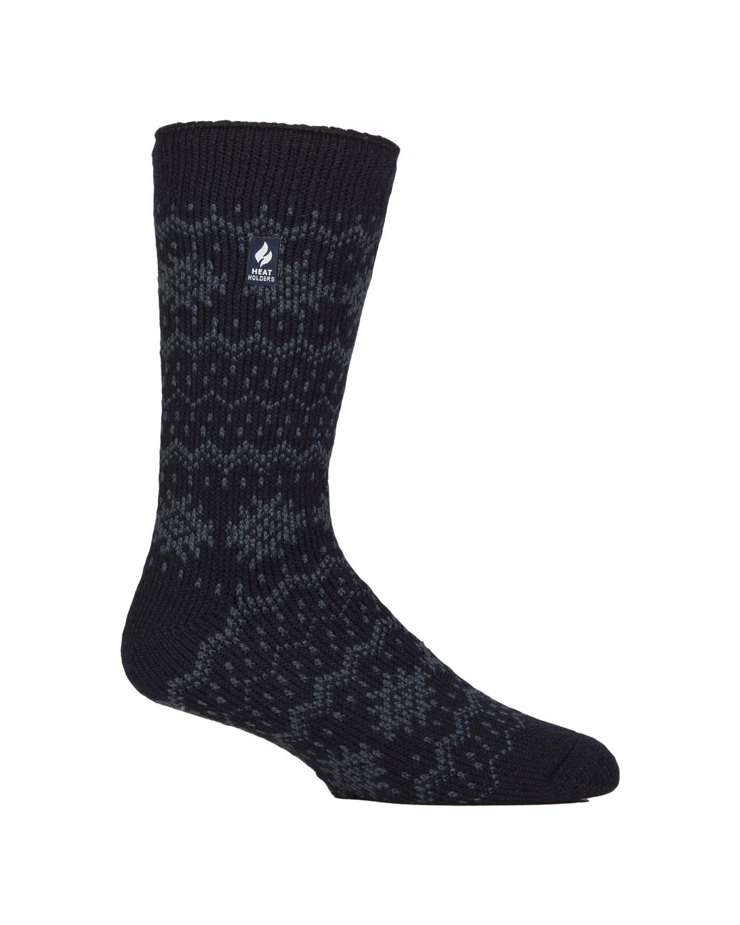 Heat Holders Blue Jacquard Thermal Socks For Winter for men