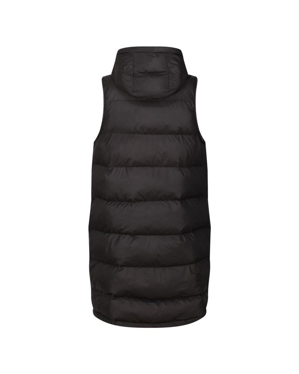 Regatta Black Ganella Long Padded Hooded Bodywarmer Gilet