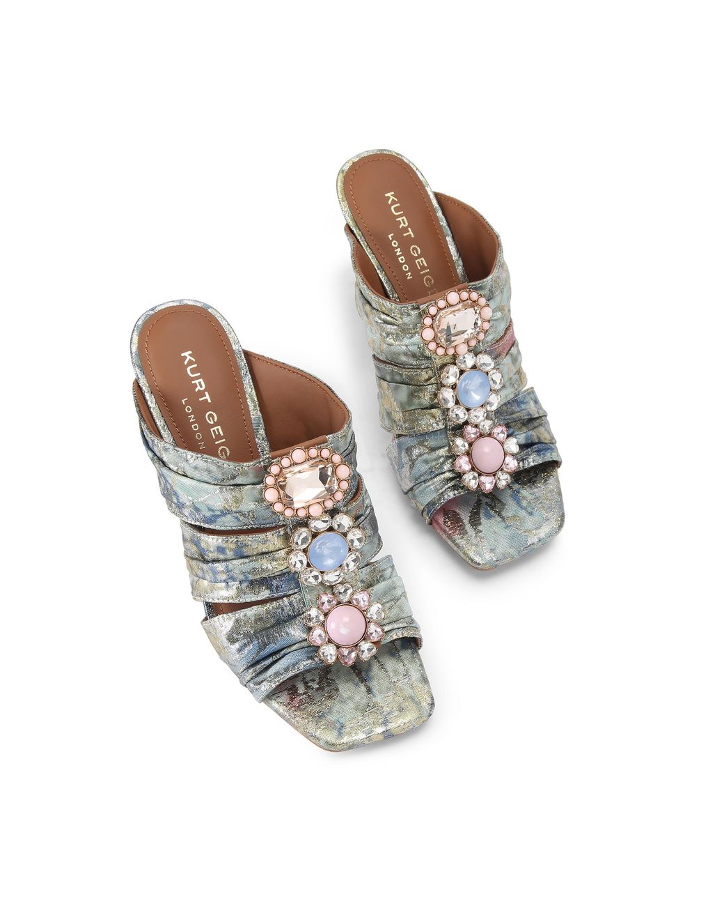Kurt Geiger Gray Kensington Soft Bow Mule Mules