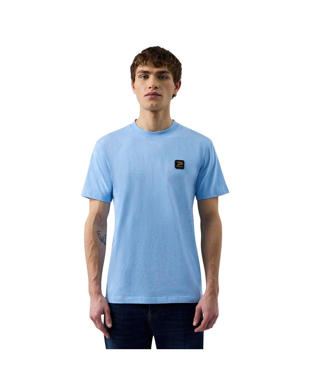 Patrick Blue Cambell T-Shirt (Sky) Cotton for men