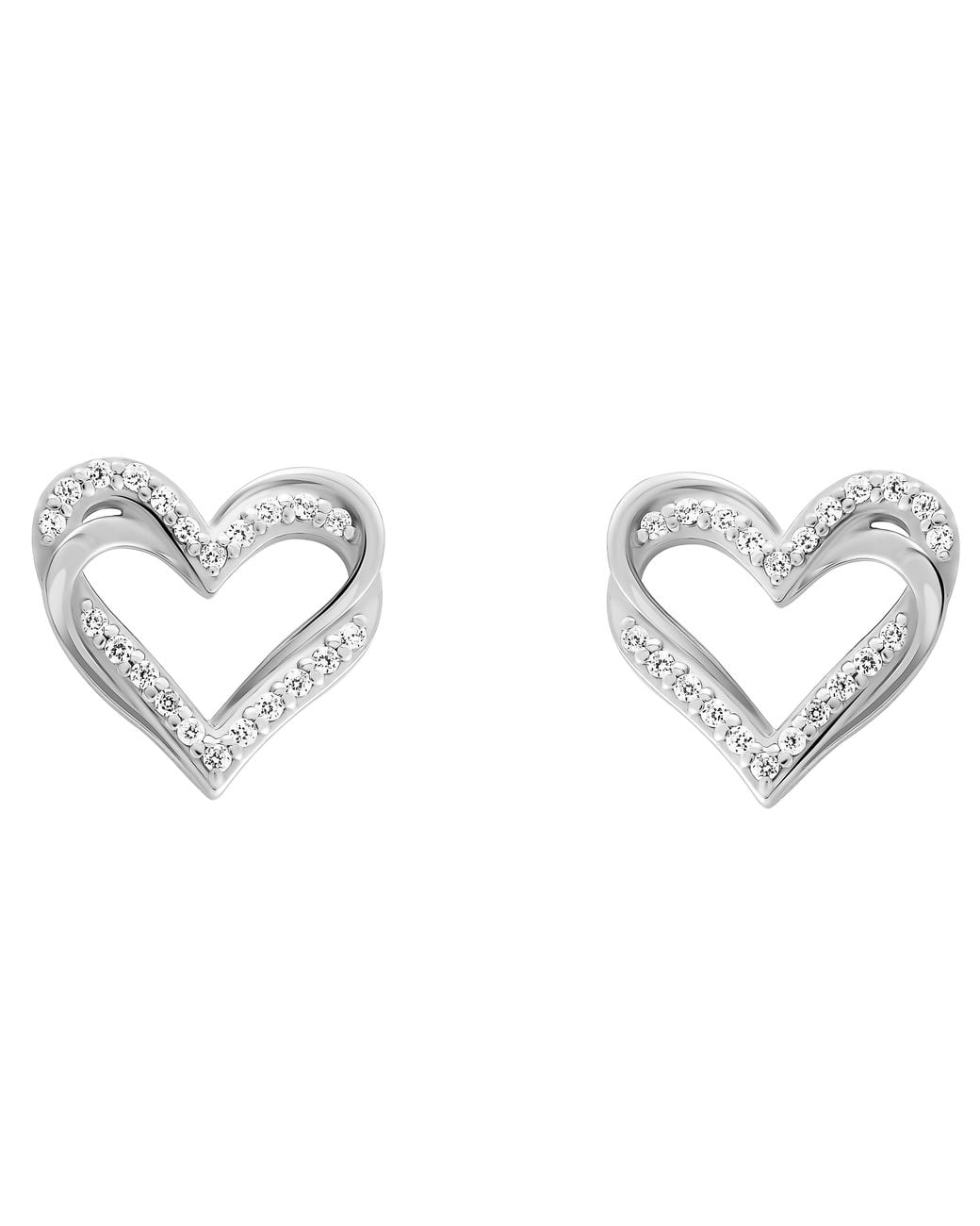 Orphelia Metallic 'Cecilia' 925 Sterling Stud Earrings