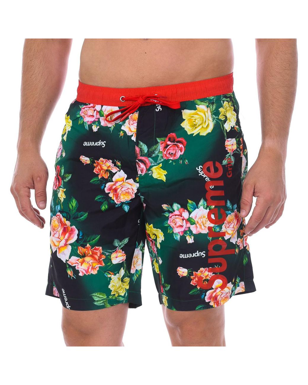 Supreme Blue Roses Print Boxer Swimsuit for men