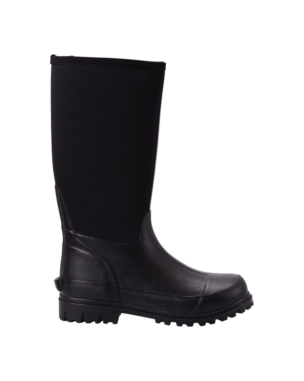 Mountain Warehouse Black 'Mucker' Long Boots Water Resistant Easy Clean Cushioned Outdoor Shoes Textile