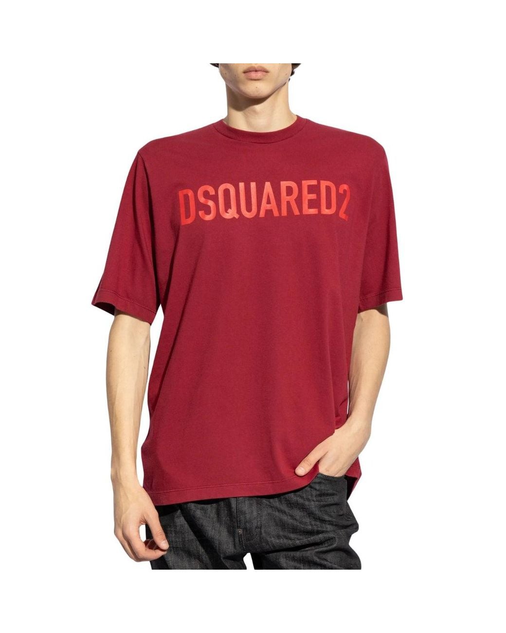 DSquared² T-Shirt Met Opvallend Logo En Kersenprint in het Red voor heren