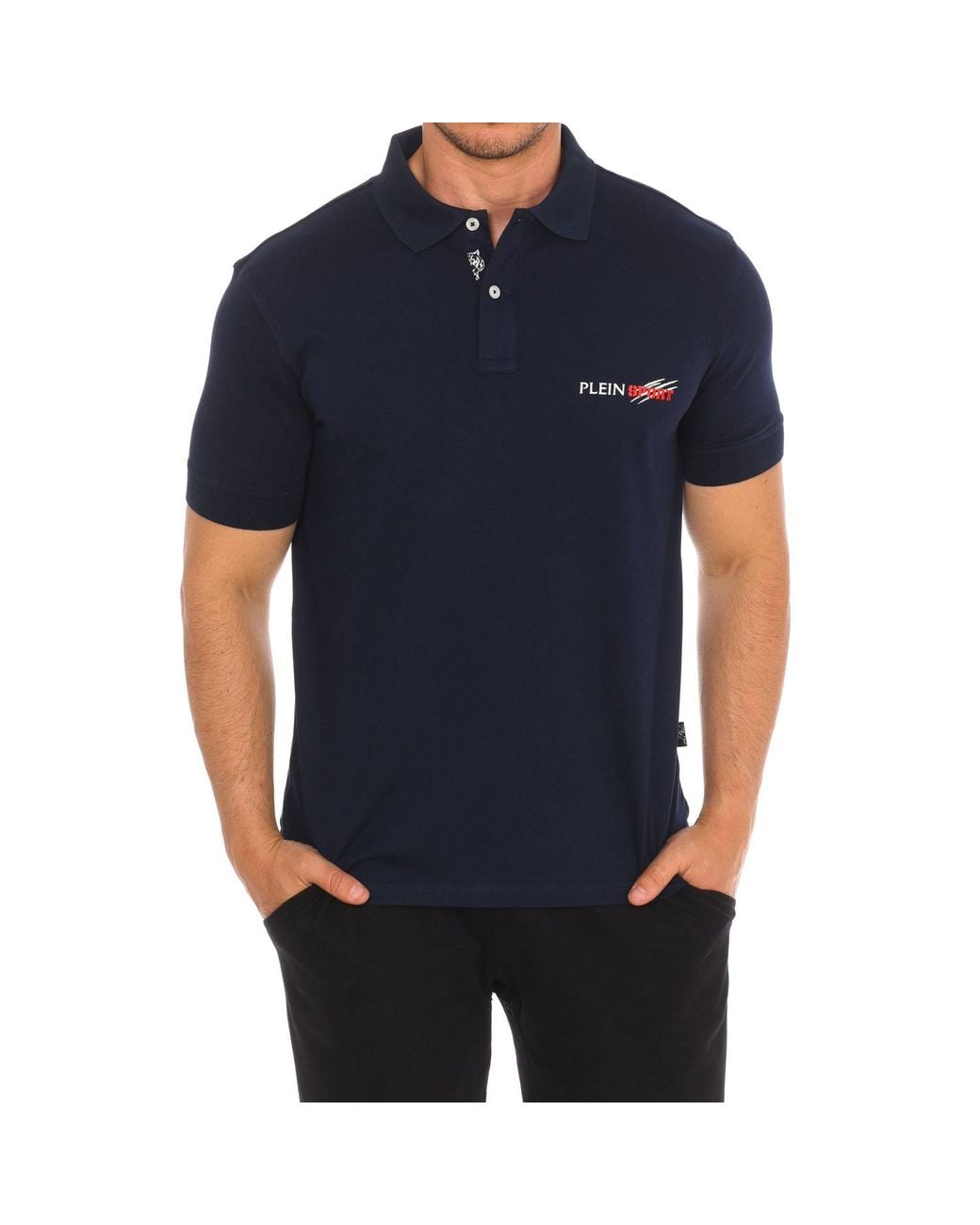 Philipp Plein Blue Pips511 Short-Sleeved Polo Shirt for men