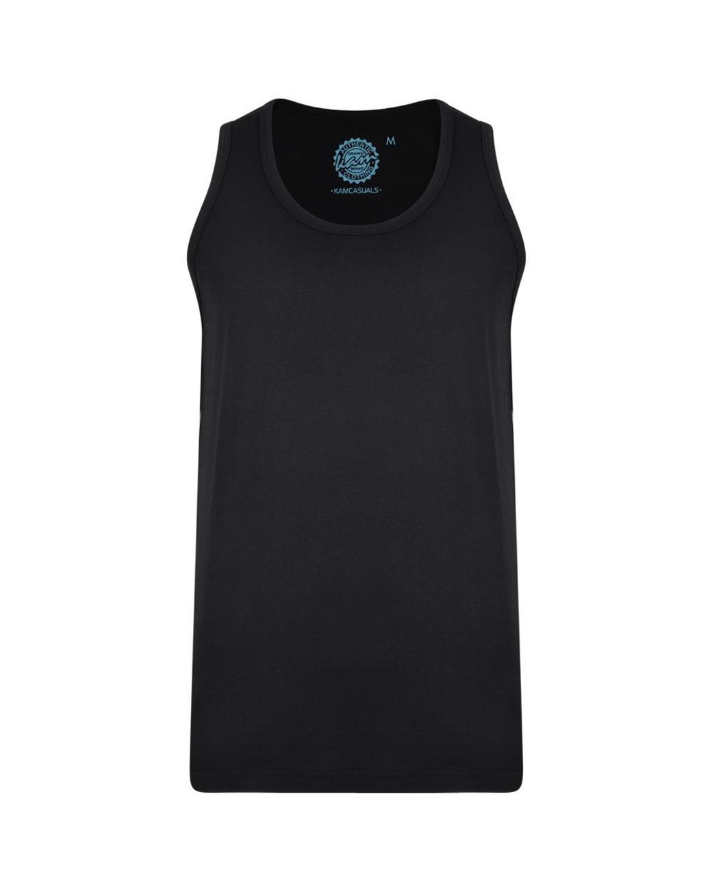 KAM Jeanswear Black Plus Size Classic Vest Kam Sleeveless Crew Neck for men