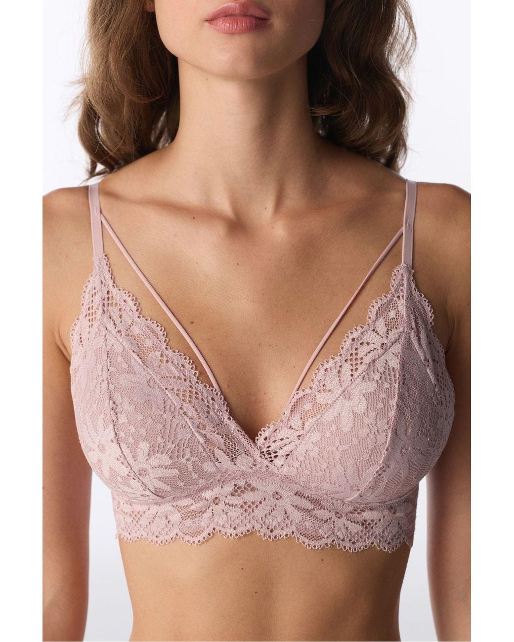 Penti Brown Luna Push Up Lace Bra