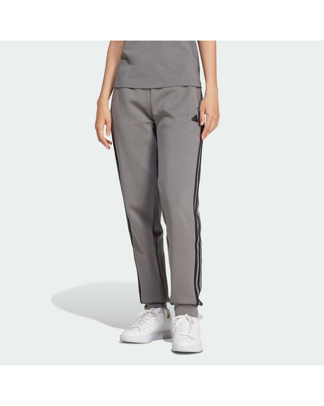 Adidas Gray Future Icons 3-Stripes Regular Pants