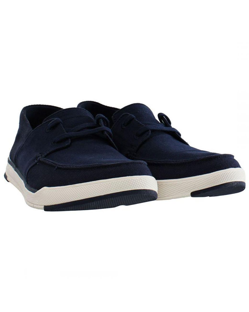 Clarks Step Isle Base Navy Shoes in Blue for Men | Lyst UK