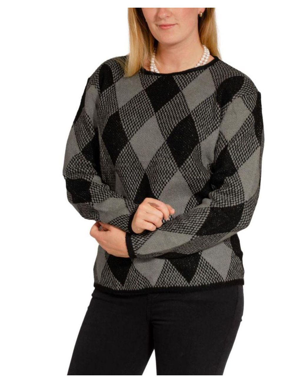 love knitwear Black Diamond Knit Jumper