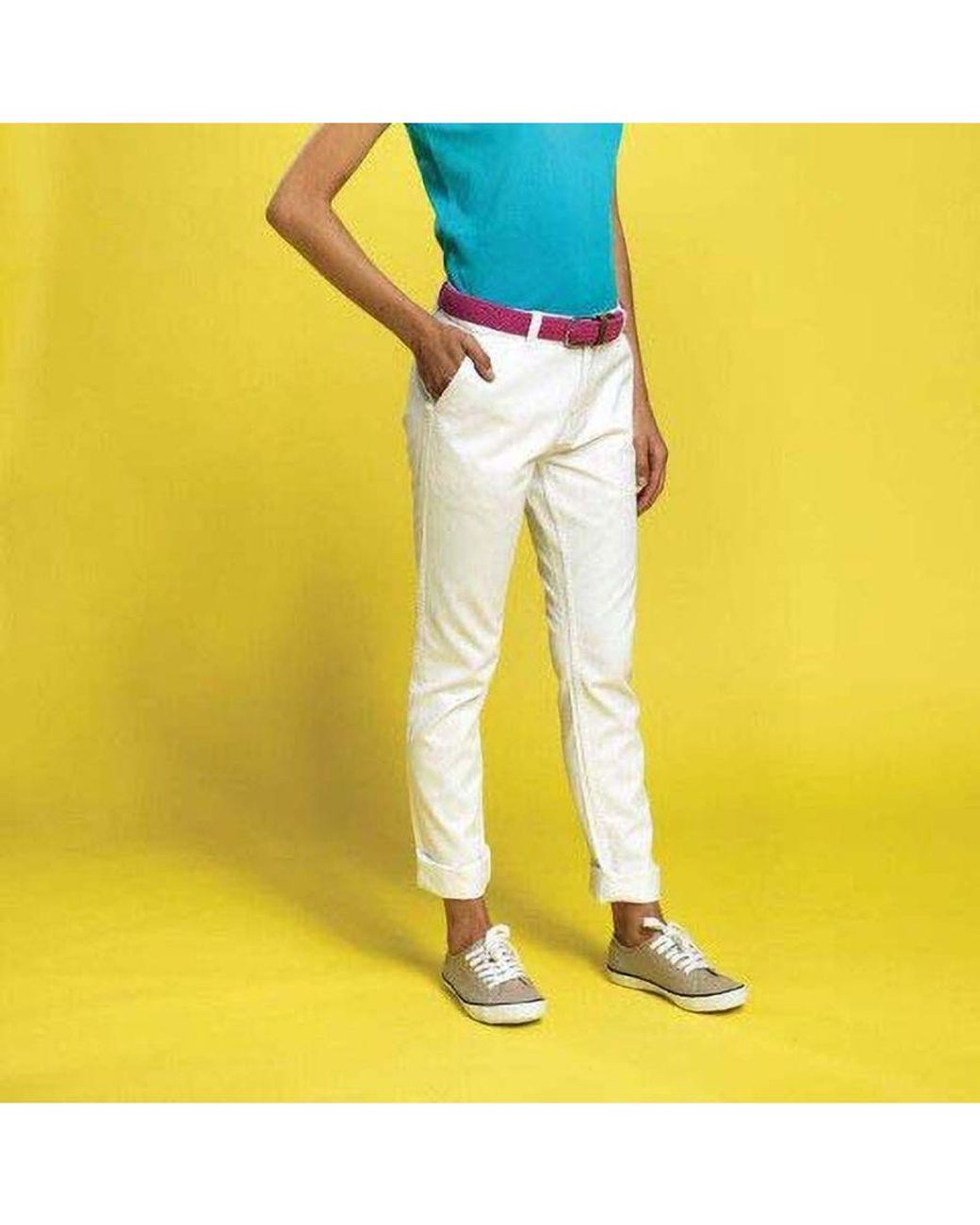 Asquith & Fox Natural Ladies Casual Chino Trousers